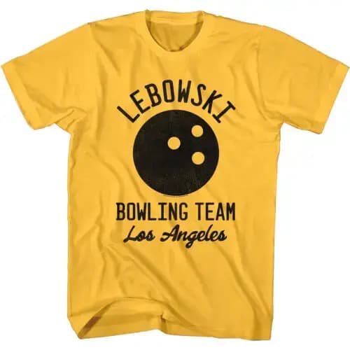 Big Lebowski Bowling Team T-Shirt homme chemise de film Los Angeles Bowler comédie