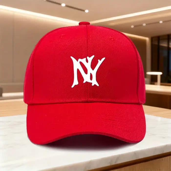 Casquette de baseball à boutons rapides imprimée « NY »