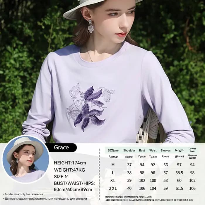 I BELIEVE YOU T-shirt à manches longues lilas pour femme