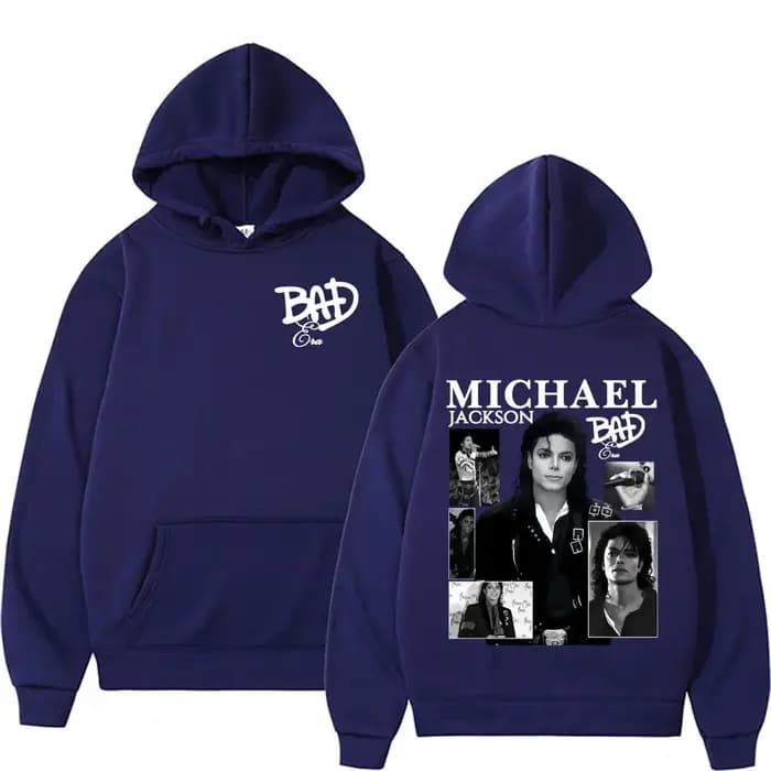 Sweat-shirt à capuche King of Pop Michael Jackson Bad Era Album pour hommes et femmes