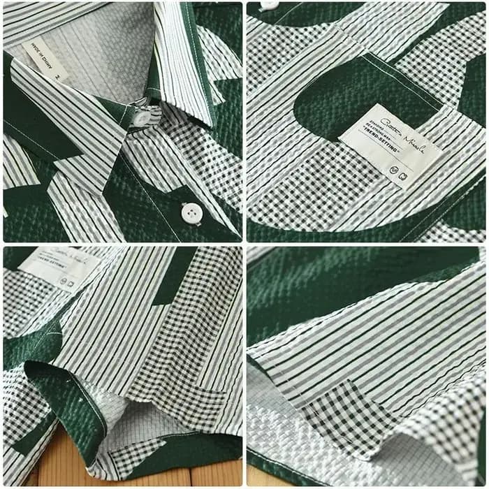 Chemise homme surdimensionné graphique avec poche chemises