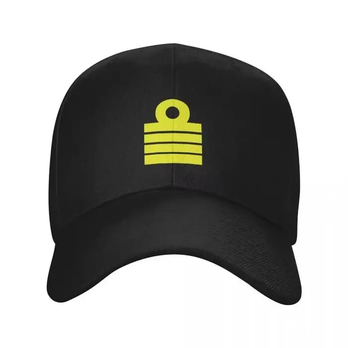 Grade maritime - Pales de capitaine (boucle). Noir. Casquette de Baseball Sailor ONE