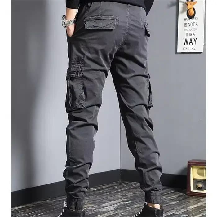 2025 Joggers Cargo pantalon hommes sarouel Hip Hop décontracté multi-poches