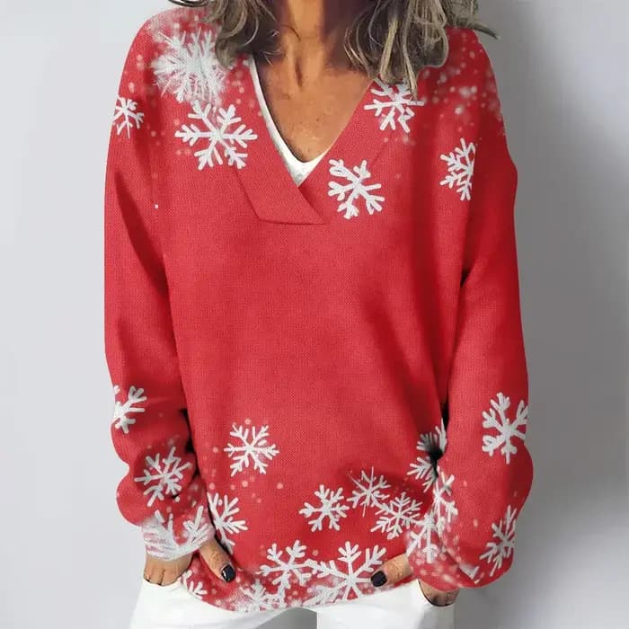 Sweat à capuche imprimé démontrent de neige pour femme