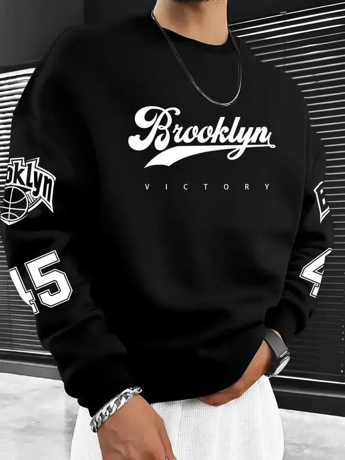Le nouveau sweat à capuche à col rond pour hommes pour le printemps et l'automne 2025 présente une m