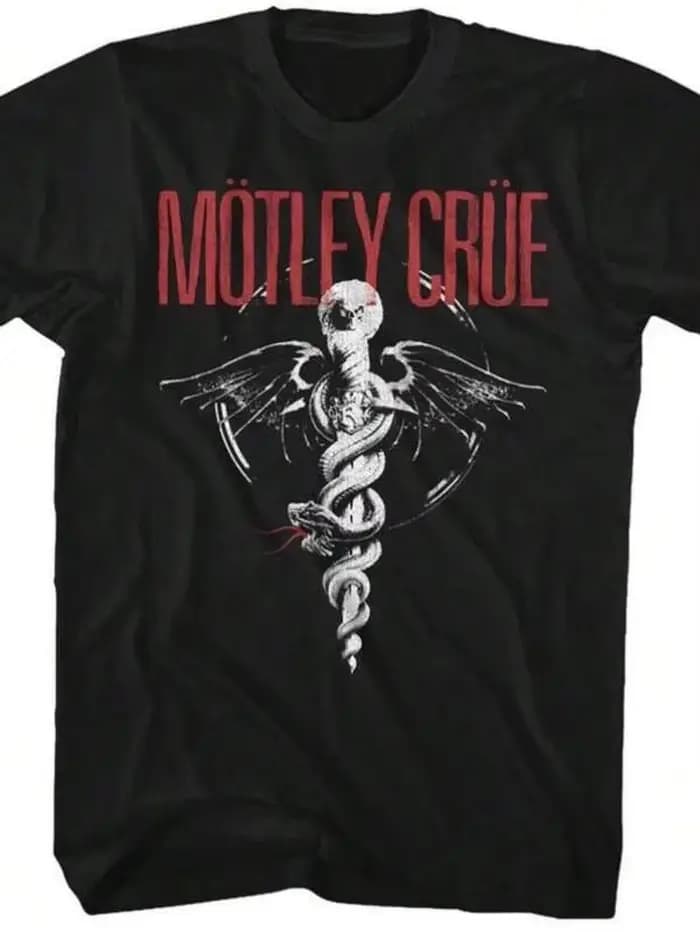 T-shirt en coton Motley Crue Classic Dr. Feelgood noir pour adulte
