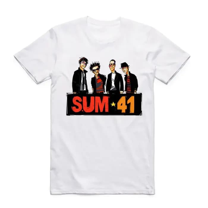 2019 mode hommes imprimer SUM 41 t-shirt col rond à manches courtes été SUM41 groupe Punk populaire