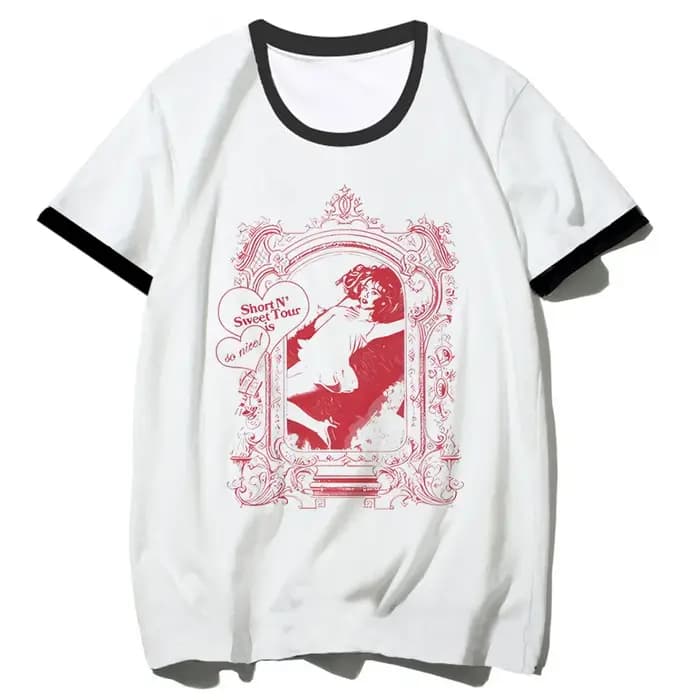 Sabrina Carpenter chemise adolescent graphique à la mode numérique Grunge université respirant t-shirt anime esthétique kawaii années 2000 femmes