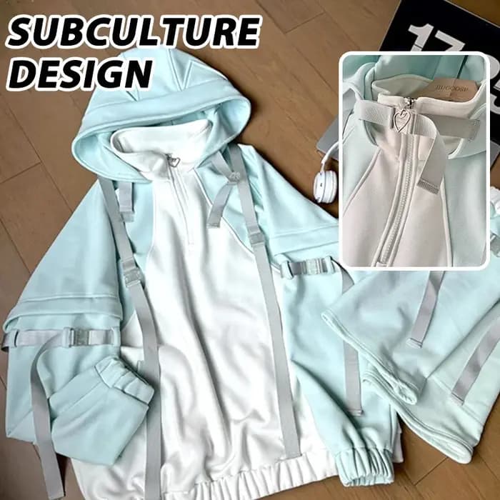 Sweats à capuche de fouet de conception de sous-culture japonaise pour femmes