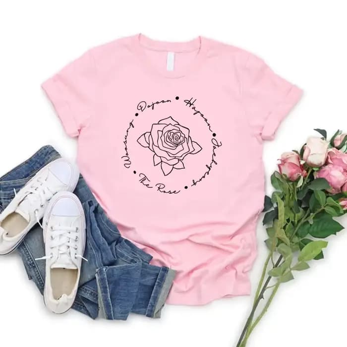 The Rose Kpop T-Shirt double Rock Album