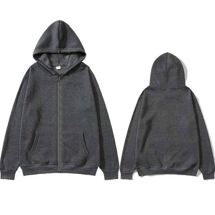 Mode décontracté noir gris bleu sweat à capuche avec fermeture éclair Hip Hop Street Wear sweats Skateboard