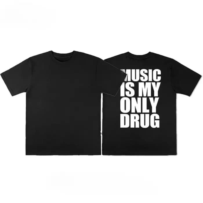 Alphabet Musicis mon seul médicament amusant anglais T-shirt à manches courtes été coton