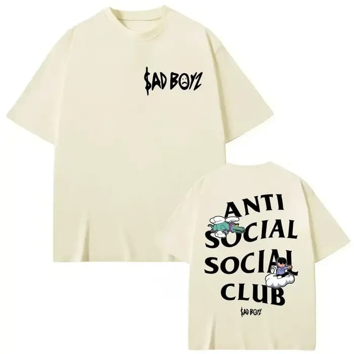 T-shirt imprimé double face Singer Junior H pour hommes et femmes