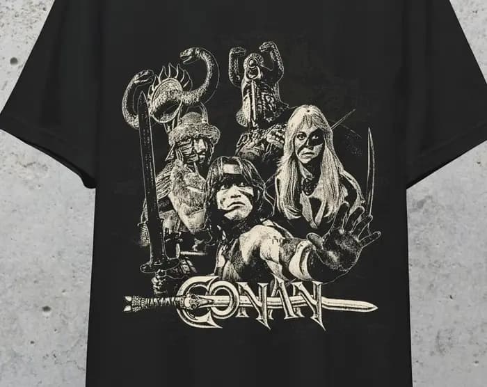 Conan The Barbarian Shirt T-shirt à manches courtes à motif imprimé pour hommes et femmes