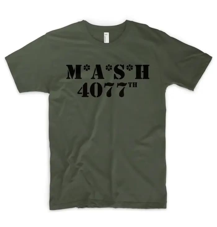 Top M A S H 4077 armée militaire vert US Marines RAF rétro MASH 4077TH t-shirt harajuku surdimensionné hommes vêtements graphiques t-shirts