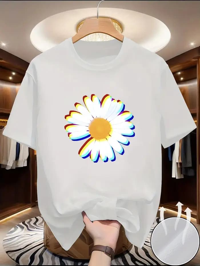 T-shirt pour homme à col rond et manches courtes