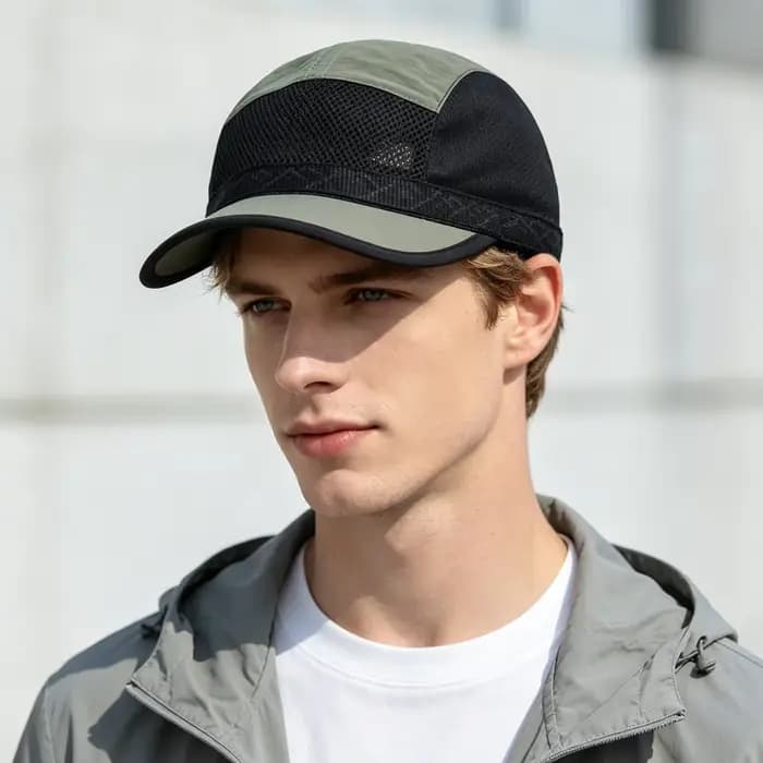 Casquette de baseball en maille à bord court, grande taille, respirante, style 'Dad Hat' et 'Trucker', réglable, couleur unie, pour hommes et femmes, été et printemps