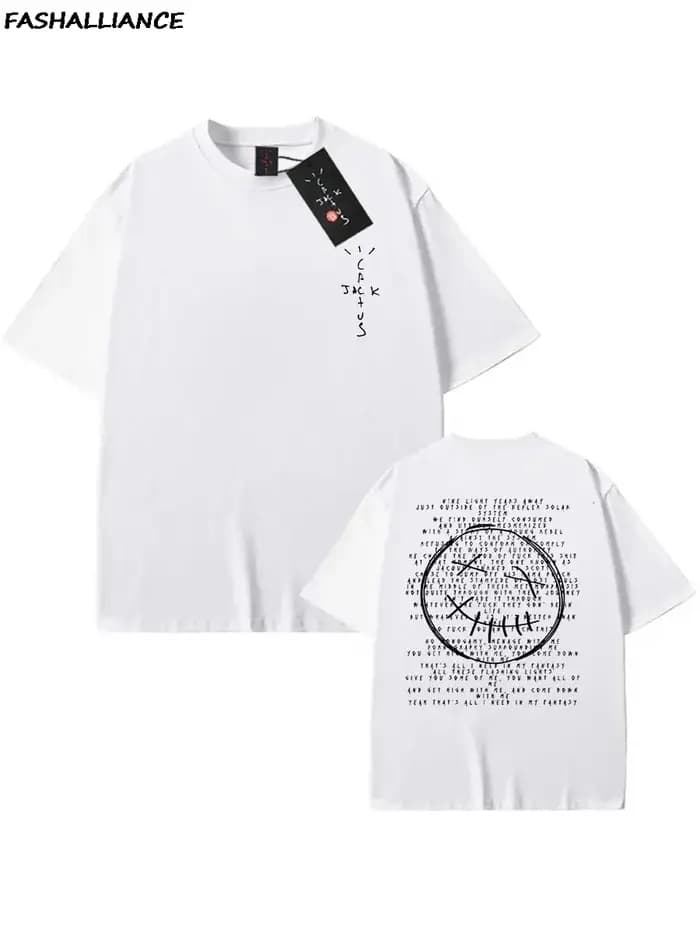 2025 Cuctus Jack Merch 100% coton Hip Hop t-shirt pour hommes femmes Utopia été Streetwear Vintage