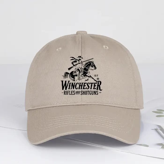 Casquette de baseball souple avec logo Winchester Cowboy imprimé