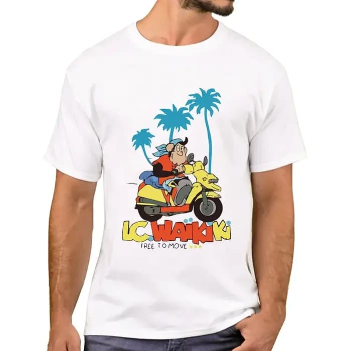 Sapextee drôle singe équitation moto imprimé hommes T-Shirt Hipster LC Waikiki