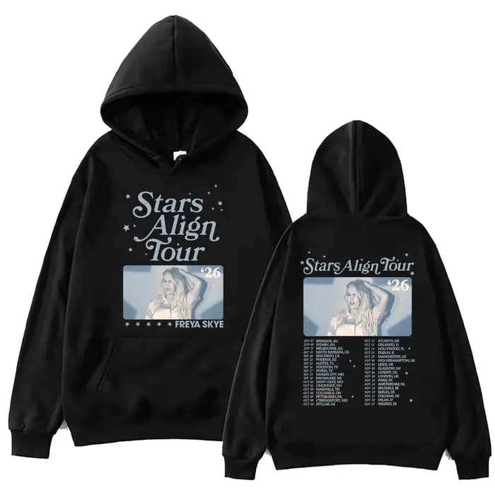 Sweat à capuche Freya Skye Stars Align Tour 2026 pour homme et femme, sweat à capuche Harajuku Freya