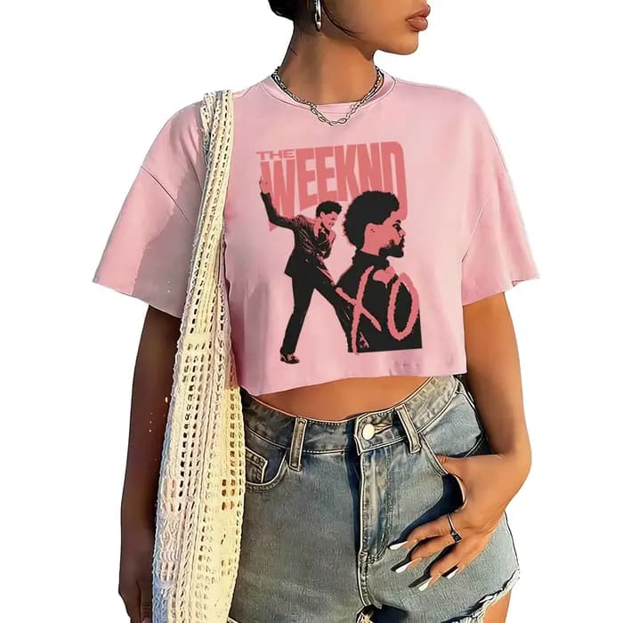The-Weeknd Tour 2026 Chemise pour femme à col rond et manches courtes