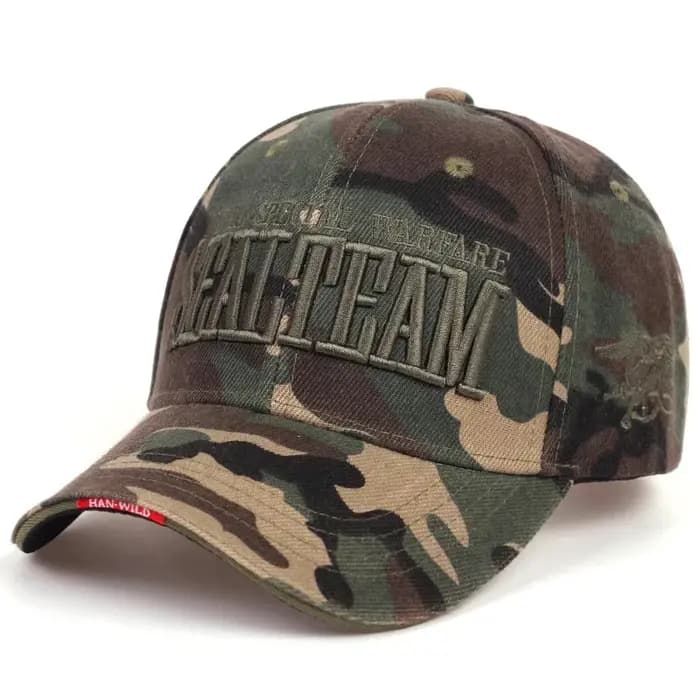 Casquette de baseball brodée avec les lettres SEALTEAM du Corps des Marines des États-Unis