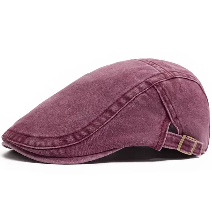 Offre spéciale Vintage peintre béret unisexe mode plat visière casquette décontracté automne rétro coton solide gavroche chapeau été réglable