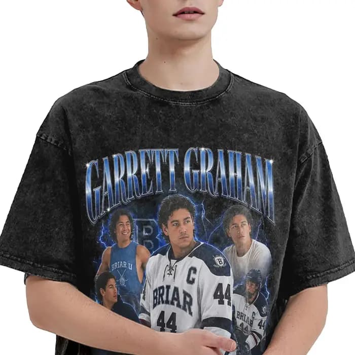 T-shirts Garrett Graham 44 Off Campus Hip Hop délavés 100% coton Harajuku pour hommes et femmes