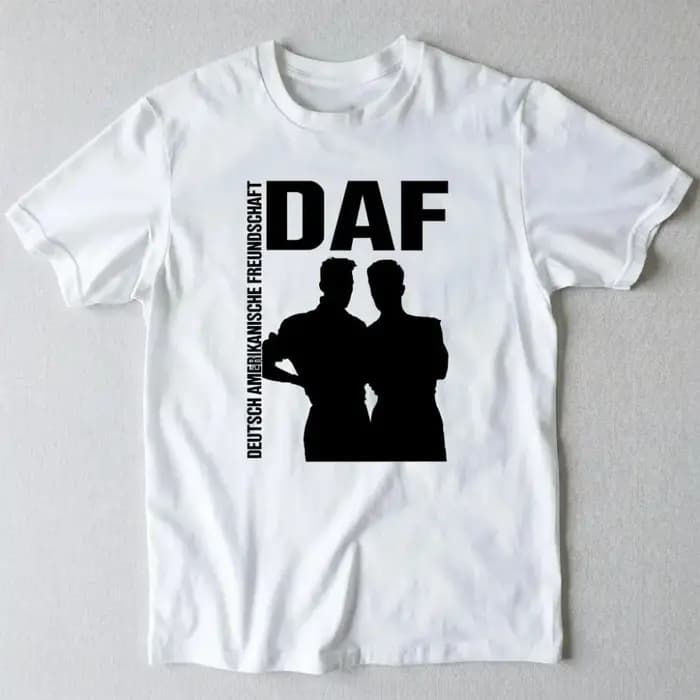 T-shirt DAF, T-shirt EBM Electronic Body Music Tee 80s Industrial Band, T-shirt minimaliste synthéti