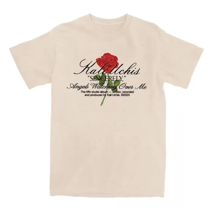 Sincerely Rose T-Shirt KALI UCHIS chanteur graphique t-shirts à manches courtes coton femme