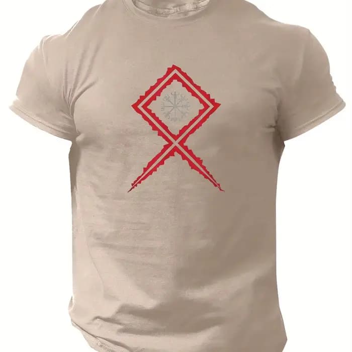 Hommes mythologie nordique boussole graphique T-Shirt bleu Royal à manches courtes col rond