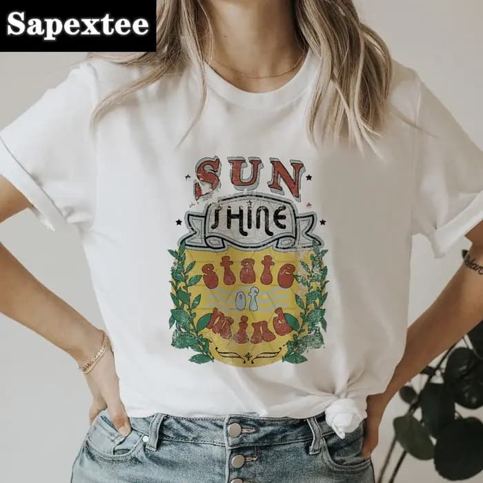 T-shirt à manches courtes imprimé voiture rétro pour femmes