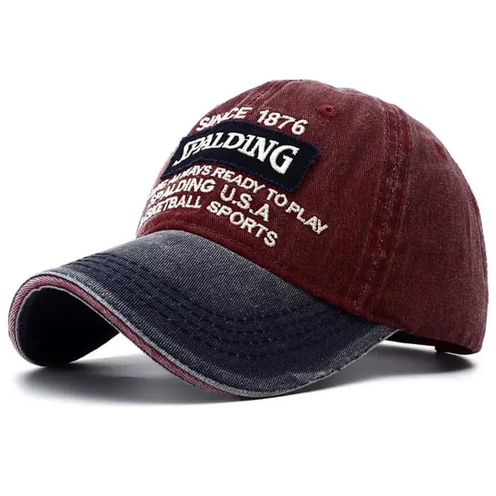 Casquette de baseball vintage à cinq panneaux pour hommes