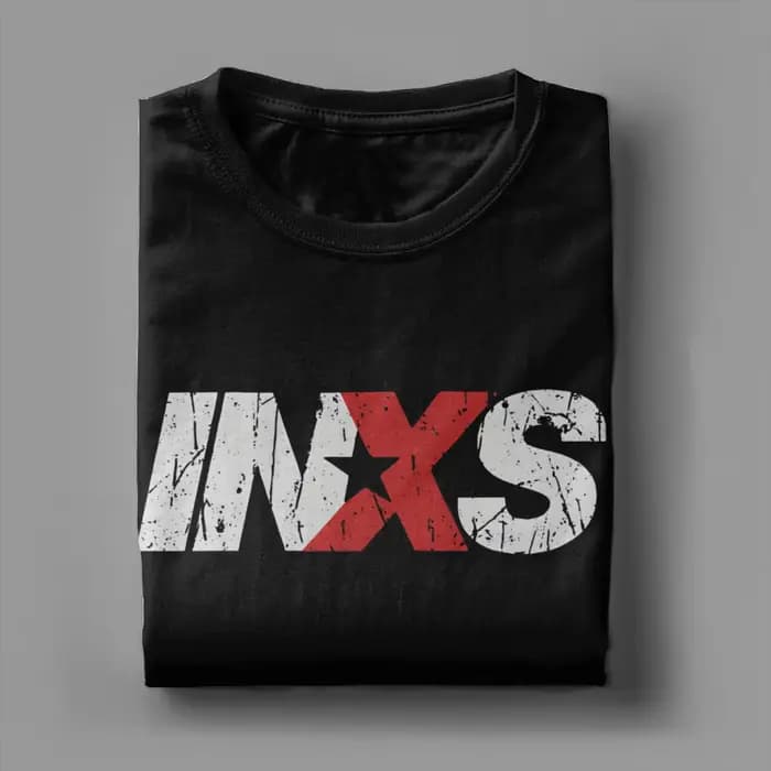 T-shirt avec logo INXS pour hommes, t-shirts décontractés en coton, col rond, manches courtes, vêtements uniques