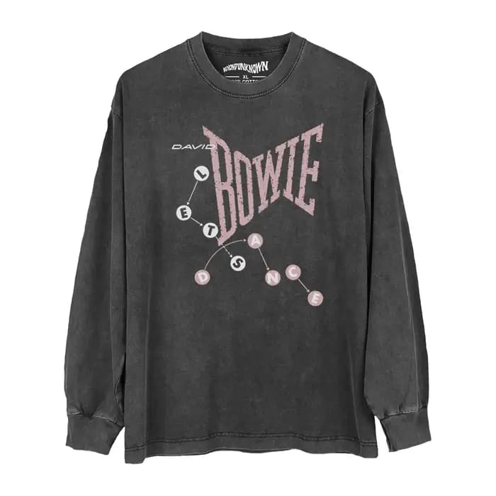 Let's Dance Pop Rock Music David t-shirt Bowie nouvelle vague coton doux impression à la main hommes haut graphique unisexe vêtements chemise lavée