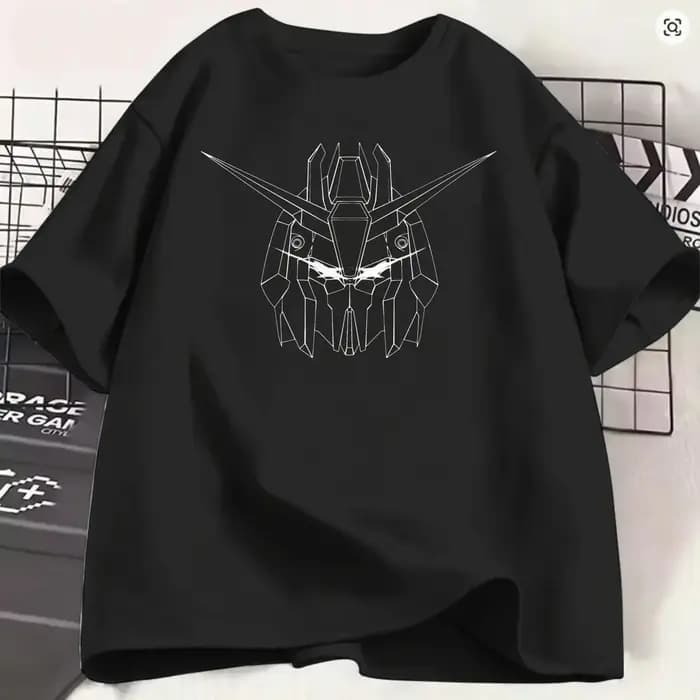 T-shirt Gundam tendance d'été pour hommes, en coton, confortable, surdimensionné, à manches courtes,