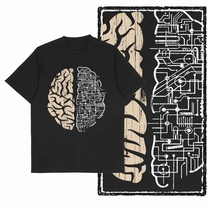 G25 Cool Vintage coton hommes en détresse créatif imprimé graphique T-shirt | T-shirt col rond pou