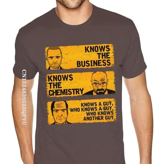 T-Shirt rouge pour hommes, Style Punk, Kawaii, Breaking Bad, graphique anglais