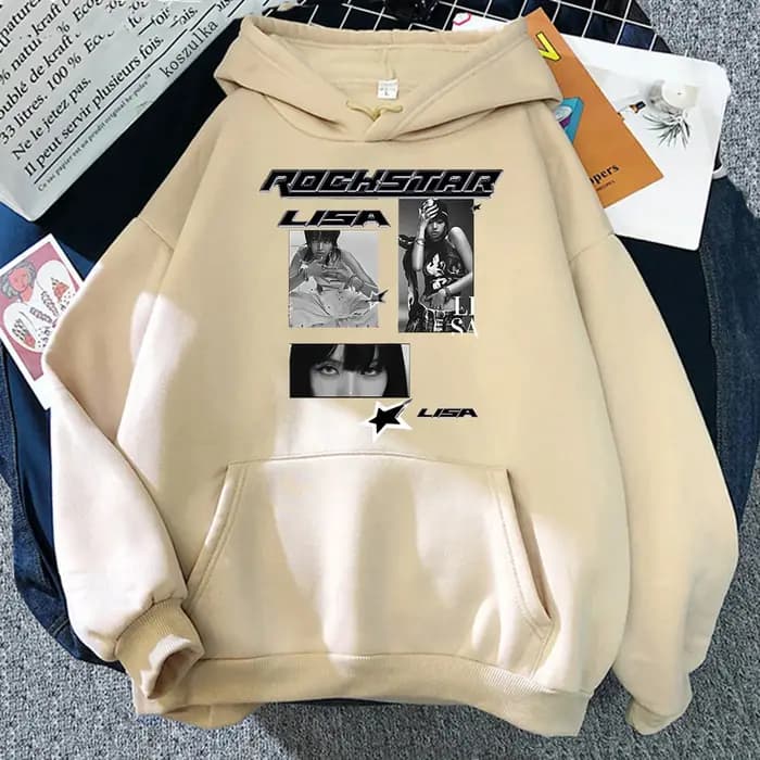Lisa Rockstar sweat à capuche matériau écologique femme idole mode rétro unisexe