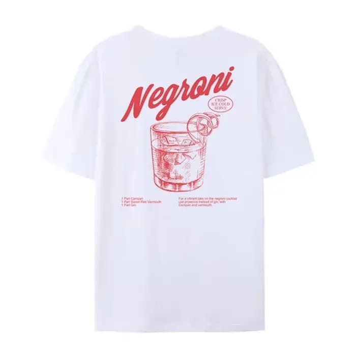Negroni femmes dos imprimé Style rétro T-Shirts Cocktail boire t-shirt Harajuku Streetwear graphique