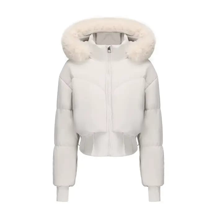 Blouson Bomber Femme 2026 à Capuche Court Veste d'Hiver