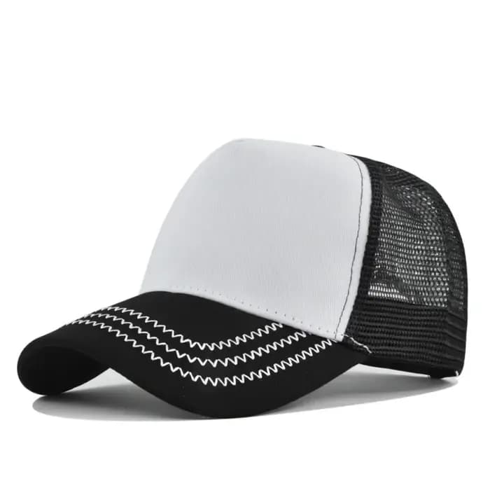 Casquette de baseball personnalisée en coton respirant avec logo, pour homme et femme, protection solaire estivale, casquette en maille à 5 panneaux, vente en gros
