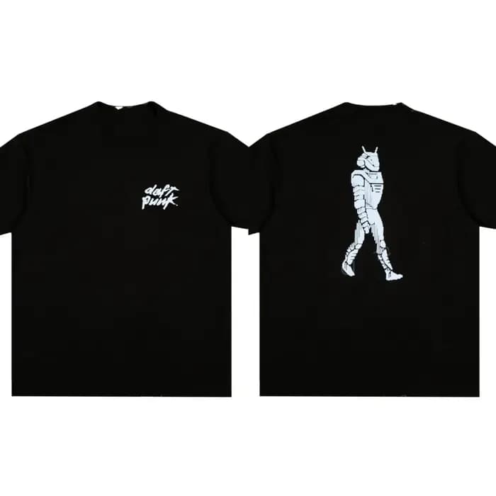Nouveau T-shirt d'été Daft Punk 2026 pour homme, en coton, décontracté, couleur unie, à manches cour