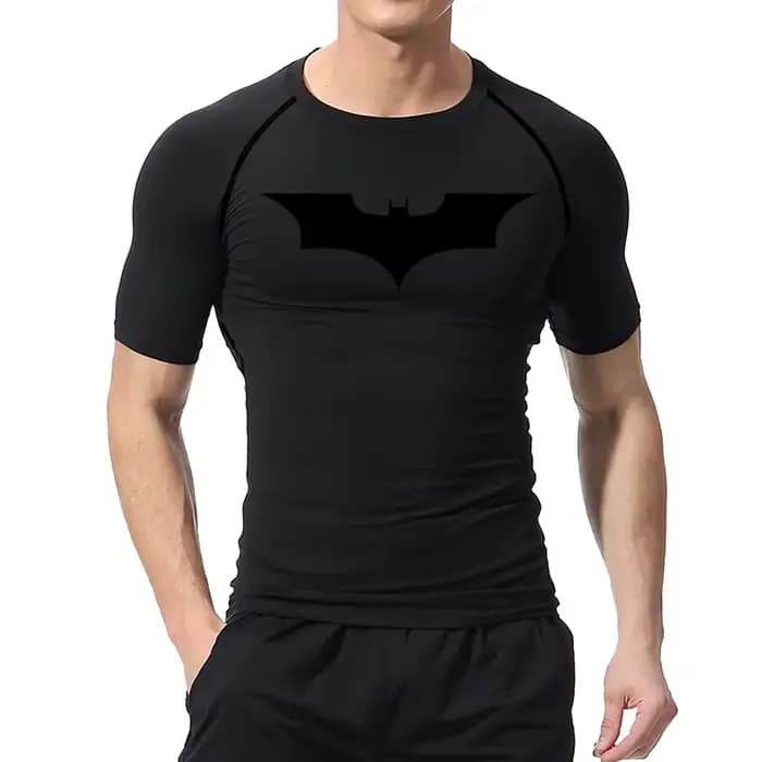 Chemises de Compression imprimées chauve-souris pour hommes