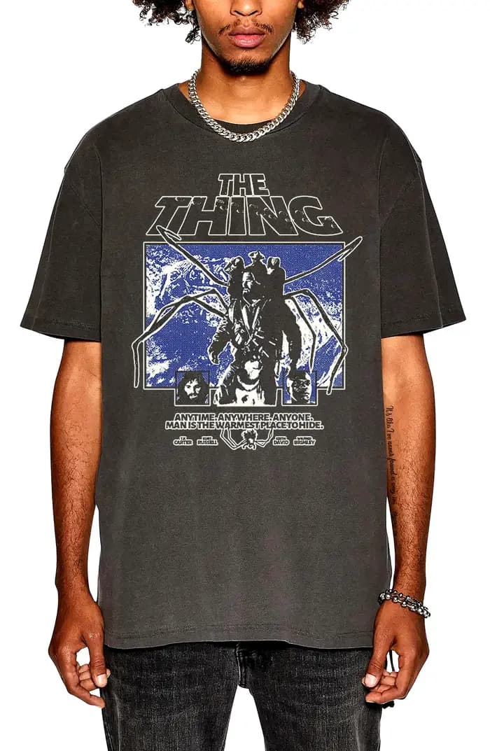 T-shirt avec affiche du film The Thing, John Carpenter, film d'horreur, pour hommes et femmes, surdimensionné, Streetwear Y2k, manches courtes, pour femmes et hommes