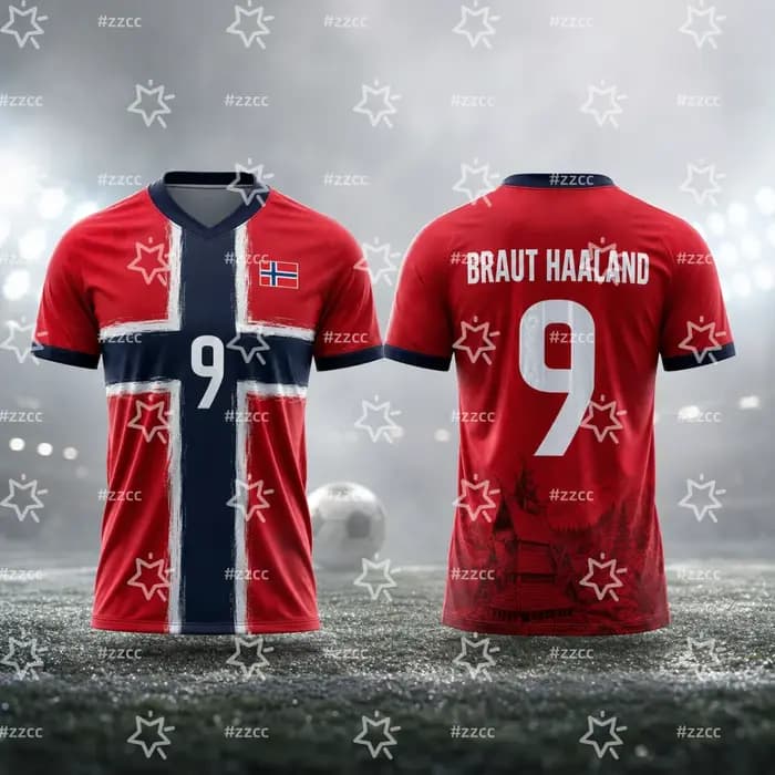 Maillot de football de l'équipe nationale norvégienne 2026 – Tenue de match et d'entraînement – T-sh