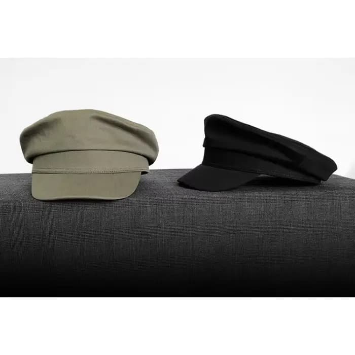 Casquette plate marine vintage, chapeau à visière tendance, béret militaire rouge rétro pour homme, idéal pour le printemps et l'été au quotidien