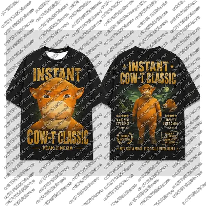 T-shirt Homme Niu Lai Meme – Nouvelle Collection Été 2026 – Streetwear Tendance avec Citation de Film Amusante – Haut Décontracté Oversize