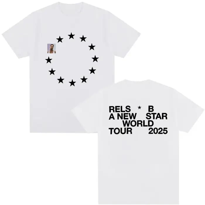 Rels B A New Star World Tour 2025 Merch T-shirt hommes femmes vêtements Hip Hop T-shirts coton décontracté Harajuku